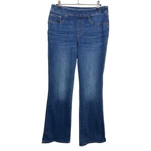 Chico's Pull-On Slim Boot Jeans Womens 0.5 US 6R Blue Bootcut Jeggings Stretch